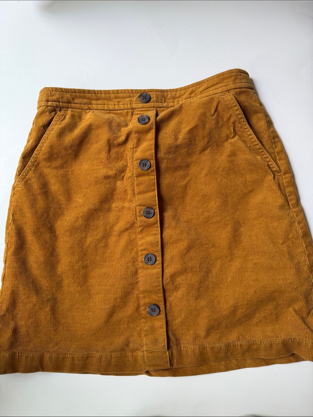 J Crew Corduroy A Line Skirt in Rust Brown